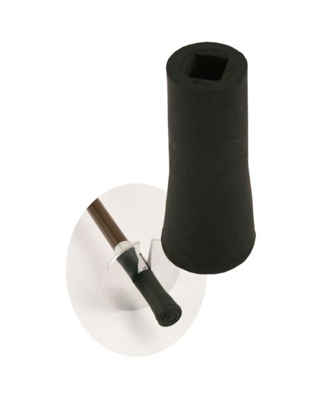 Svart gummihylse for sittestokk 