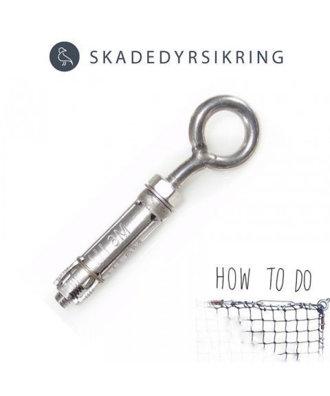 Øyebolt/hjørnefeste i rustfritt stål - M6 - 4 stk pr eske